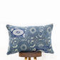 Antique Japanese Indigo Katazome Chrysanthemum Patches Pillow